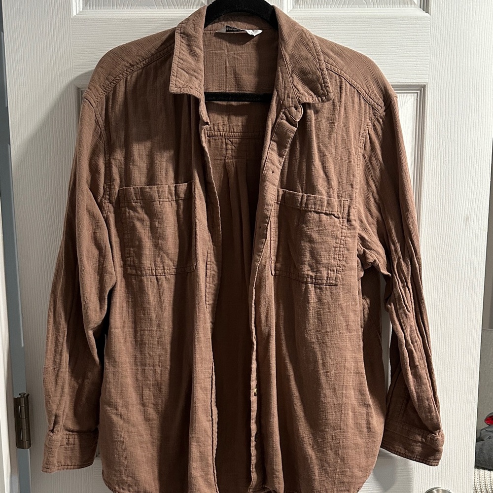 Sonoma Lightweight Shirt Jacket in Rustic Brown